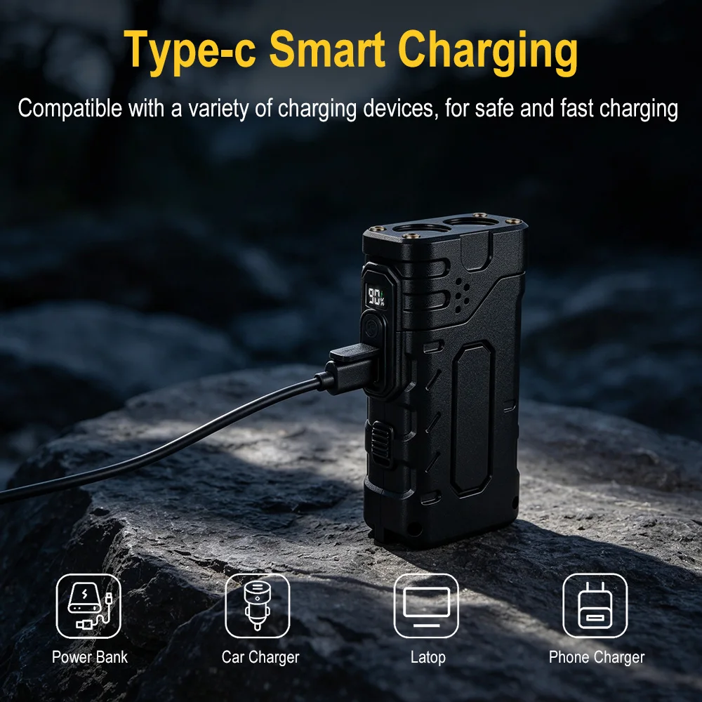 BORUIiT Hand Crank EDC LED Fla - Outdoor Sport Gear recension och pris